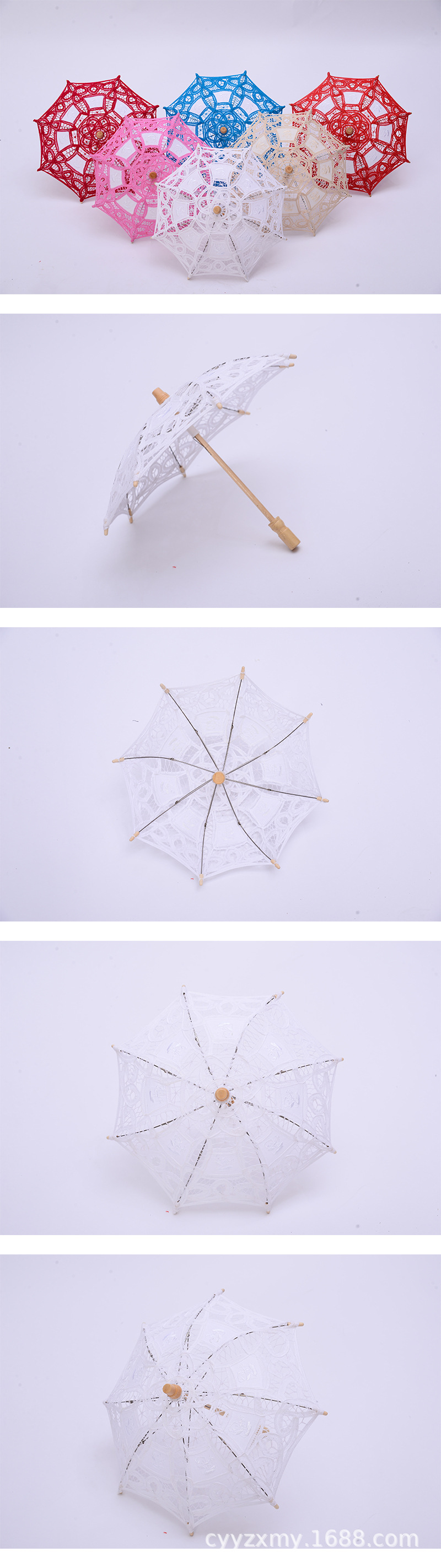 Lace Craft Lace Lace Umbrella Princess Embroidery Silk Cloth Decorative Children's Photography Foreign Trade Umbrella