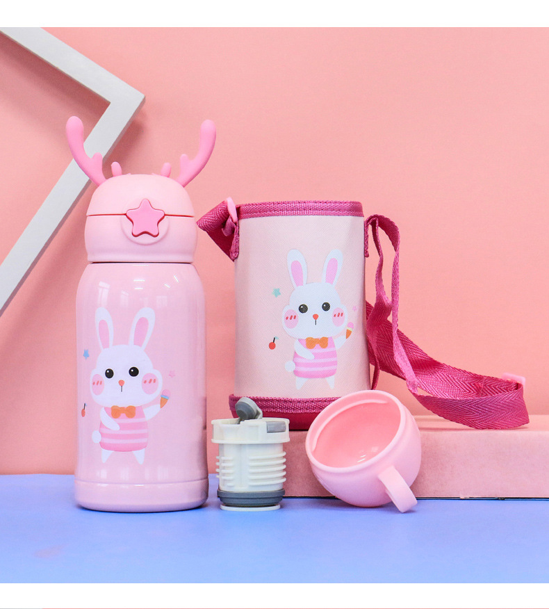 cartoon strap doll bounce cup vacuum cup Straw cup water cup cloth cover the children 's pot stainless steel vacuum cup cartoon strap doll bounce cup vacuum cup Straw cup water cup cloth cover the children 's pot stainless steel vacuum cup