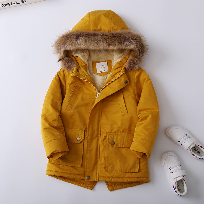 and Thick 2020 Quilted Cotton Cloth Winter New Fashion Hooded Boys CottonPadded Clothes Children&#039;s CottonPadded Jacket