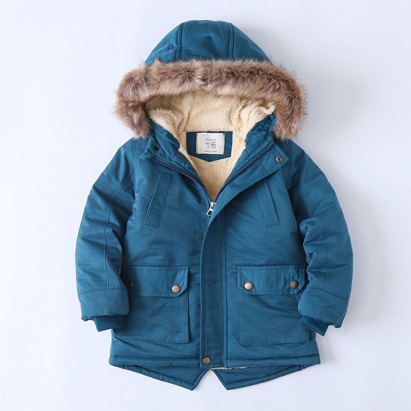 and Thick 2020 Quilted Cotton Cloth Winter New Fashion Hooded Boys CottonPadded Clothes Children&#039;s CottonPadded Jacket