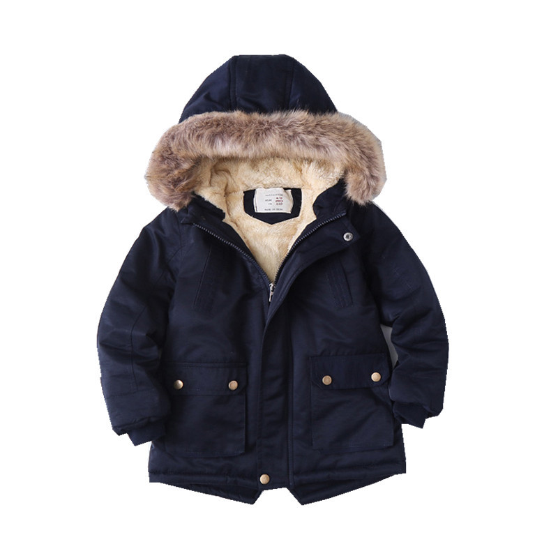 and Thick 2020 Quilted Cotton Cloth Winter New Fashion Hooded Boys CottonPadded Clothes Children&#039;s CottonPadded Jacket