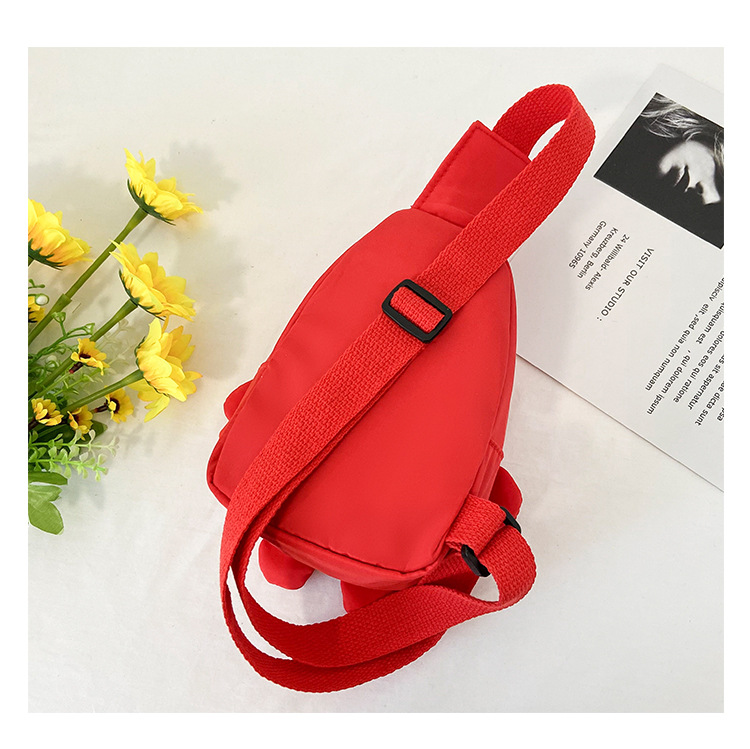 2020 Autumn and Winter New Cartoon Cute Little Dinosaur Chest Bag Nylon Cloth Children's Satchel Personality Fashion