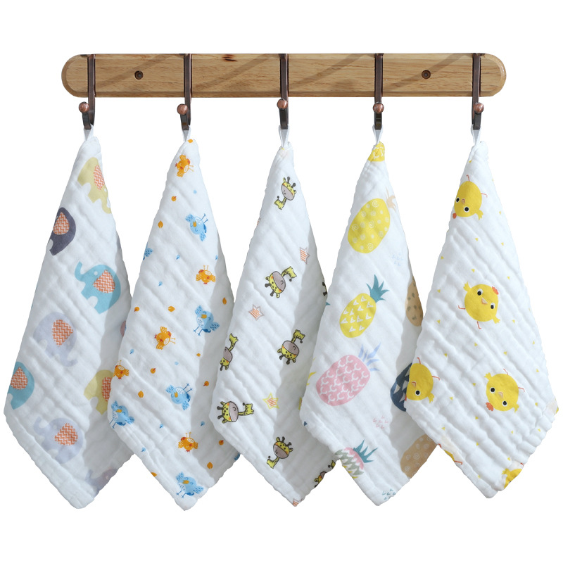 Treasure 30 30cm SixLayer Cotton Cloth Square Towel Baby Towel Children Baby Washing Face Handkerchief Nursing Towel