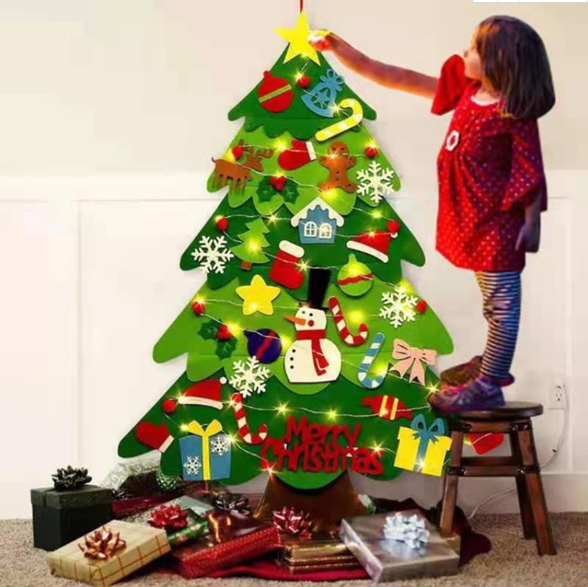 Cross-Border New Arrival Christmas Tree Christmas Ornaments Children DIY Felt Cloth Christmas Tree Christmas Ornament