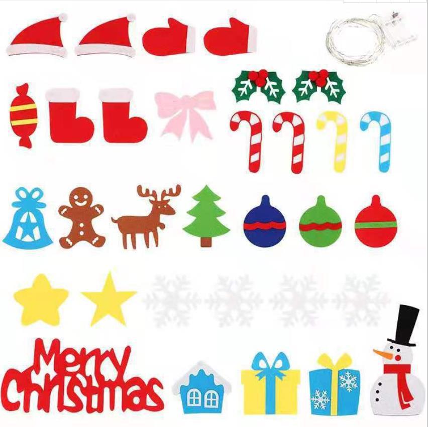 Cross-Border New Arrival Christmas Tree Christmas Ornaments Children DIY Felt Cloth Christmas Tree Christmas Ornament