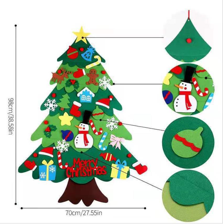 Cross-Border New Arrival Christmas Tree Christmas Ornaments Children DIY Felt Cloth Christmas Tree Christmas Ornament Cross-Border New Arrival Christmas Tree Christmas Ornaments Children DIY Felt Cloth Christmas Tree Christmas Ornament