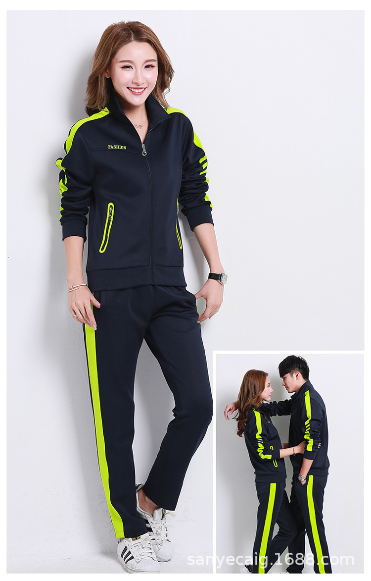 Winter Couple Fleece-Lined Thickening Exercise Outfit Men's Cold-Proof Warm Sportswear Women's Walking Group Clothes Coat Wholesale
