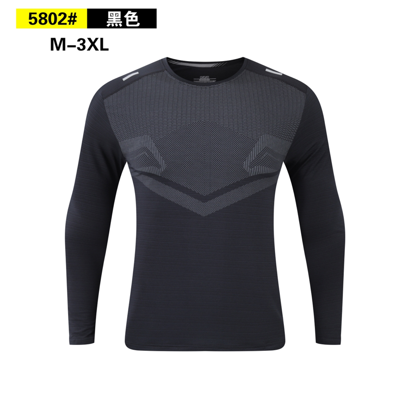 Men&#039;s Autumn Fitness Sportswear Moisture Wicking Quick-Drying Yoga Clothes Ice Silk Sports Running Long Sleeve T-shirt