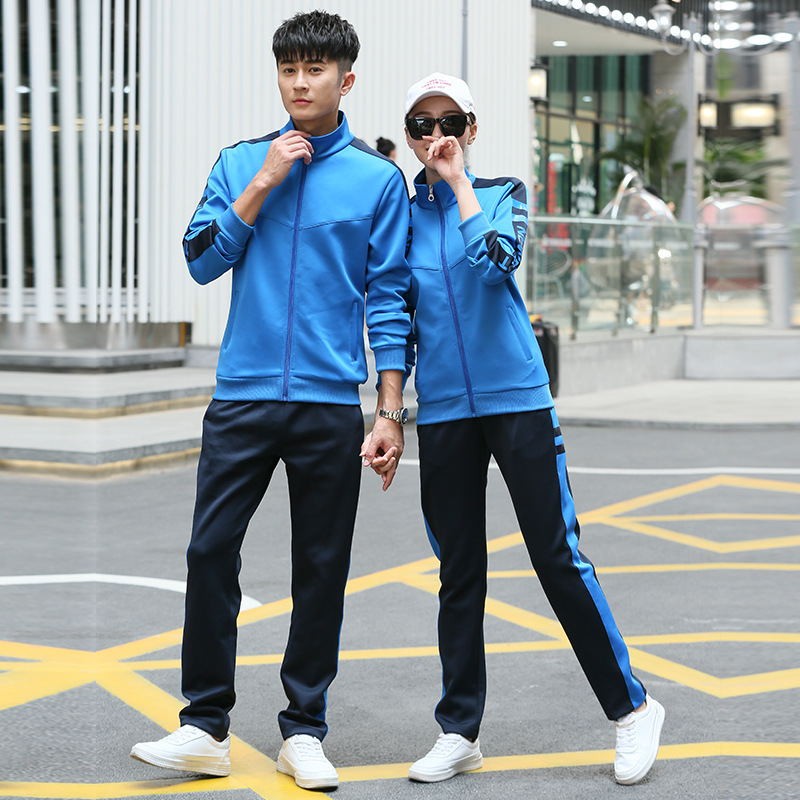 Sports Suit Men&#039;s Spring and Autumn Women&#039;s Long-Sleeved Running Sportswear Couple Outdoor Casual Youth Two-Piece Suit Group Clothes
