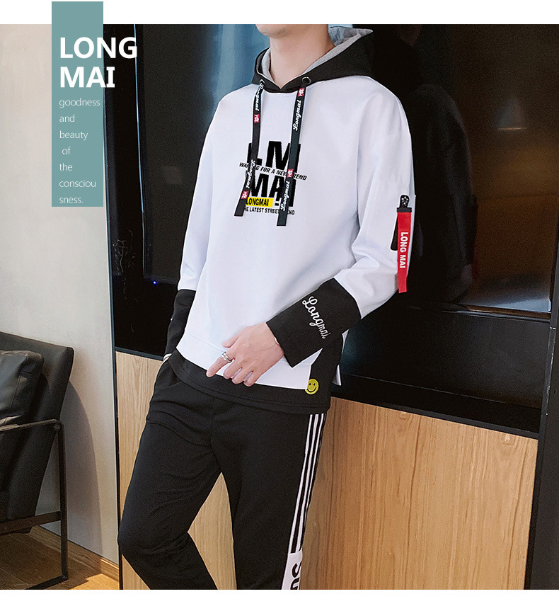 Internet Celebrity Men's Clothing 2020 Sweater Men's Autumn and Winter New Foreign Trade Long-Sleeved Hoodie Student Sportswear Fashion Brand Sweater Men