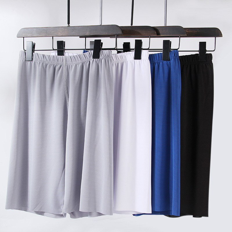 Men&#039;s Home Wear Ice Silk T-shirt Suit Short Sleeve Shorts Youth Casual Sportswear Large Size Pajamas Men&#039;s Thin