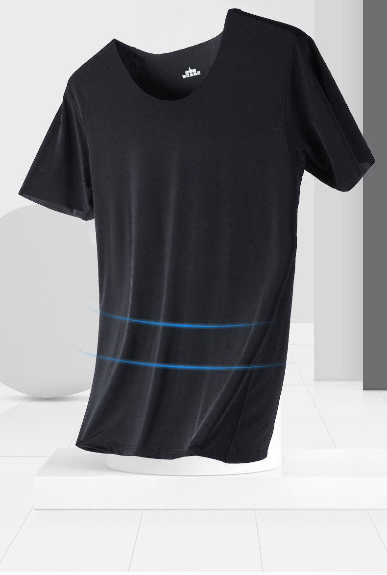 Men's Home Wear Ice Silk T-shirt Suit Short Sleeve Shorts Youth Casual Sportswear Large Size Pajamas Men's Thin Men's Home Wear Ice Silk T-shirt Suit Short Sleeve Shorts Youth Casual Sportswear Large Size Pajamas Men's Thin