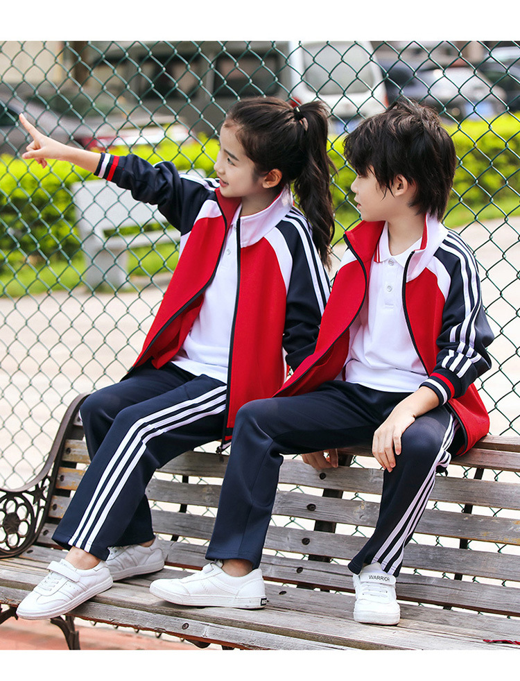 School Uniform Sportswear Suit High School Junior High School Business Attire Spring and Autumn Long-Sleeved School Uniform Middle School Student Autumn Clothing Wholesale Customization