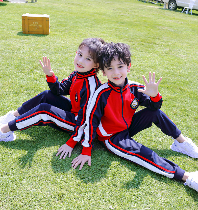 Kindergarten Suit Spring and Autumn Three-Piece Suit British Style Children's Business Attire Primary School Uniform Autumn Suit Sportswear