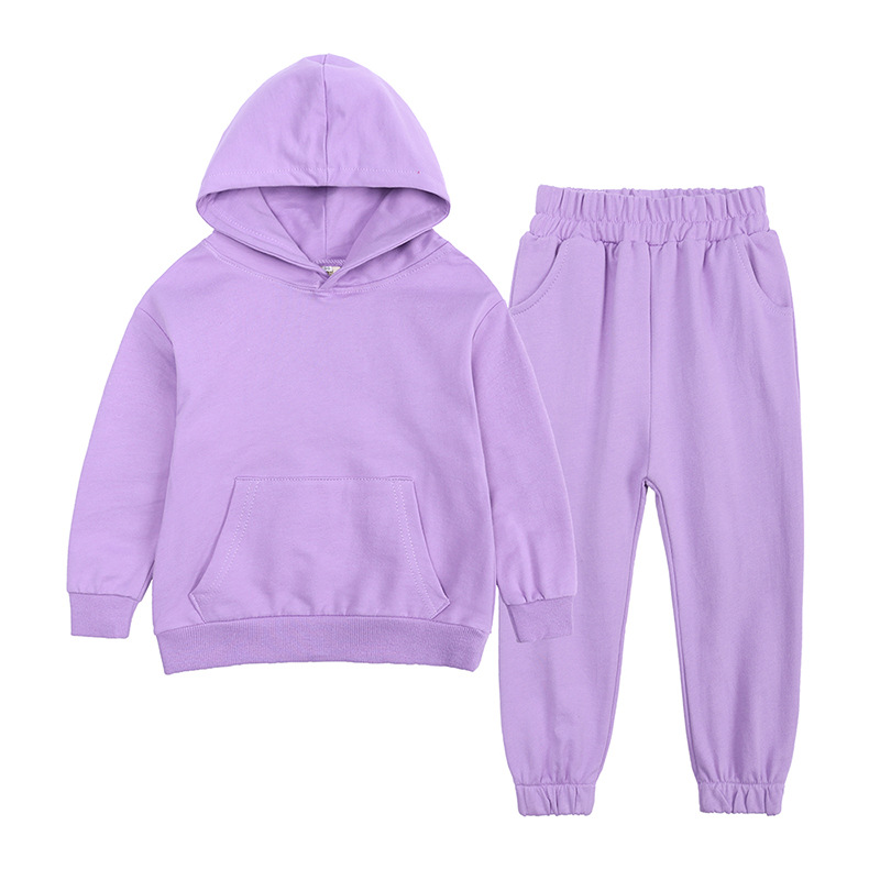 Kids Tales Children&#039;s Clothing Autumn European and American Fashion Brand Children&#039;s Hooded Sweater Set Children&#039;s Sportswear Suit