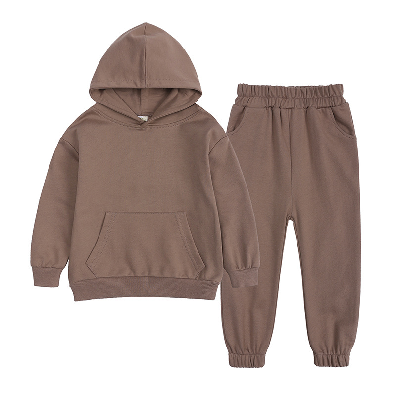 Kids Tales Children&#039;s Clothing Autumn European and American Fashion Brand Children&#039;s Hooded Sweater Set Children&#039;s Sportswear Suit