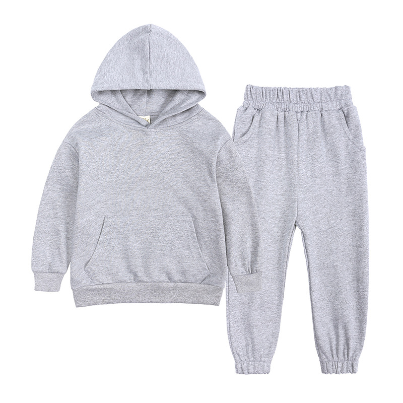 Kids Tales Children&#039;s Clothing Autumn European and American Fashion Brand Children&#039;s Hooded Sweater Set Children&#039;s Sportswear Suit