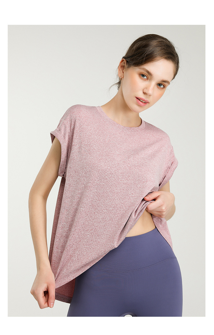 Lulu Short Sleeve European and American Quick-Drying Sportswear T-shirt Summer Yoga Clothes Loose Beautiful Back Tank-Top Running Fitness Clothes Women Lulu Short Sleeve European and American Quick-Drying Sportswear T-shirt Summer Yoga Clothes Loose Beautiful Back Tank-Top Running Fitness Clothes Women