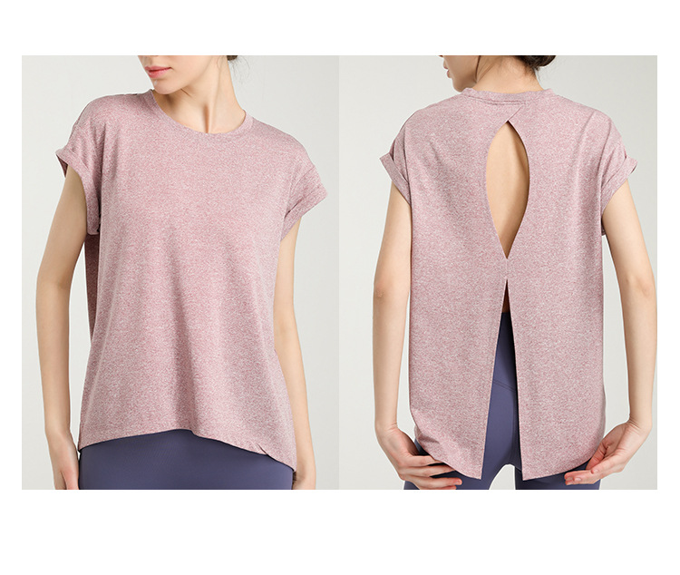Lulu Short Sleeve European and American Quick-Drying Sportswear T-shirt Summer Yoga Clothes Loose Beautiful Back Tank-Top Running Fitness Clothes Women Lulu Short Sleeve European and American Quick-Drying Sportswear T-shirt Summer Yoga Clothes Loose Beautiful Back Tank-Top Running Fitness Clothes Women