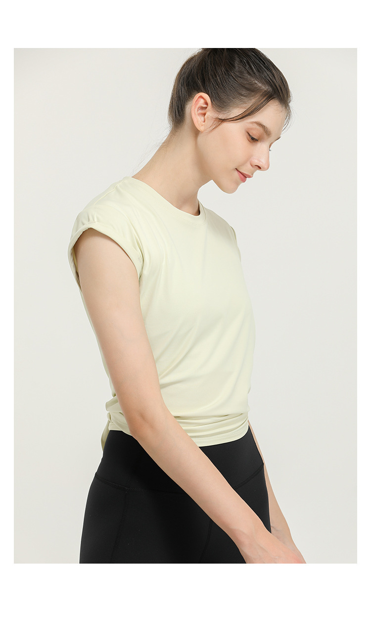 Lulu Short Sleeve European and American Quick-Drying Sportswear T-shirt Summer Yoga Clothes Loose Beautiful Back Tank-Top Running Fitness Clothes Women Lulu Short Sleeve European and American Quick-Drying Sportswear T-shirt Summer Yoga Clothes Loose Beautiful Back Tank-Top Running Fitness Clothes Women
