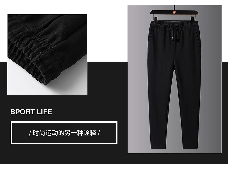 Men's Casual Sweatshirt Outfit 2022 New Spring and Autumn Sportswear Loose round Neck Dad Trendy Two-Piece Suit