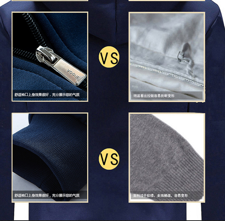 Middle-Aged Men's Sport Suit Autumn and Winter Simple Set Solid Color Sportswear Casual Stand Collar Suit Dad Wear