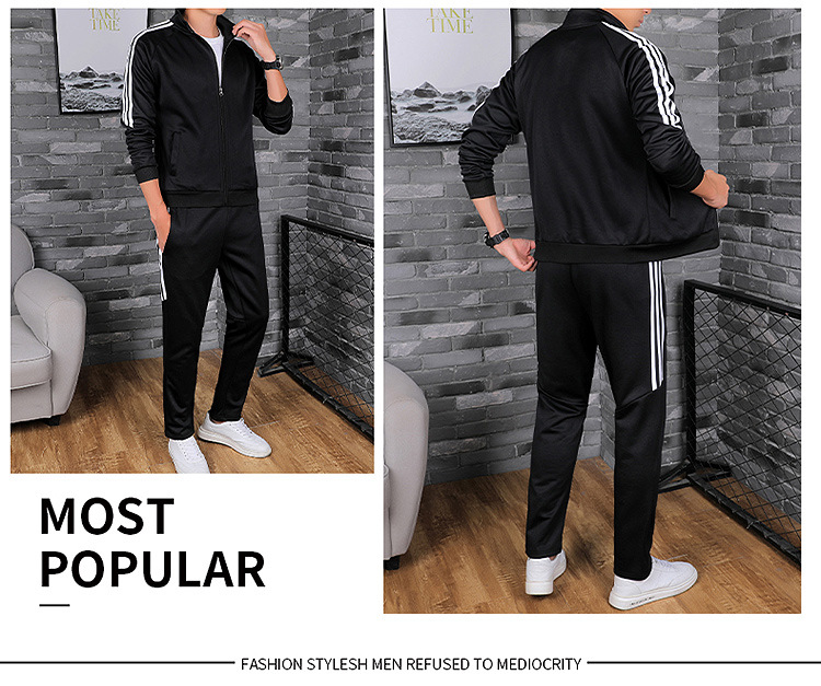 Fashion Sweater Middle-Aged Men Spring and Autumn 40-50 Years Old Daddy Autumn Outfit Middle-Aged and Elderly Men's Casual Sportswear Set