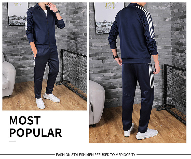 Fashion Sweater Middle-Aged Men Spring and Autumn 40-50 Years Old Daddy Autumn Outfit Middle-Aged and Elderly Men's Casual Sportswear Set