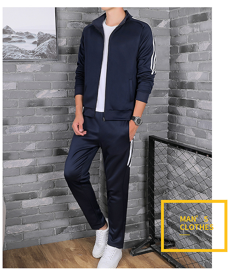 Fashion Sweater Middle-Aged Men Spring and Autumn 40-50 Years Old Daddy Autumn Outfit Middle-Aged and Elderly Men's Casual Sportswear Set