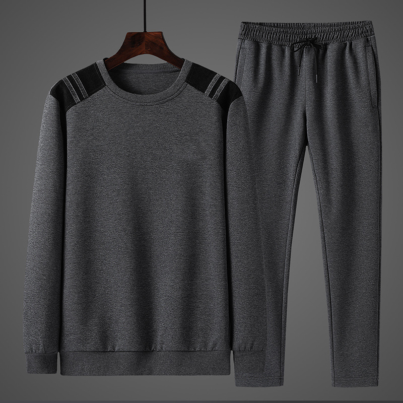 Middle-Aged and Elderly Sweater Suit Men&#039;s Coat Cotton Autumn New Daddy Autumn Outfit Middle-Aged Loose Casual Sportswear