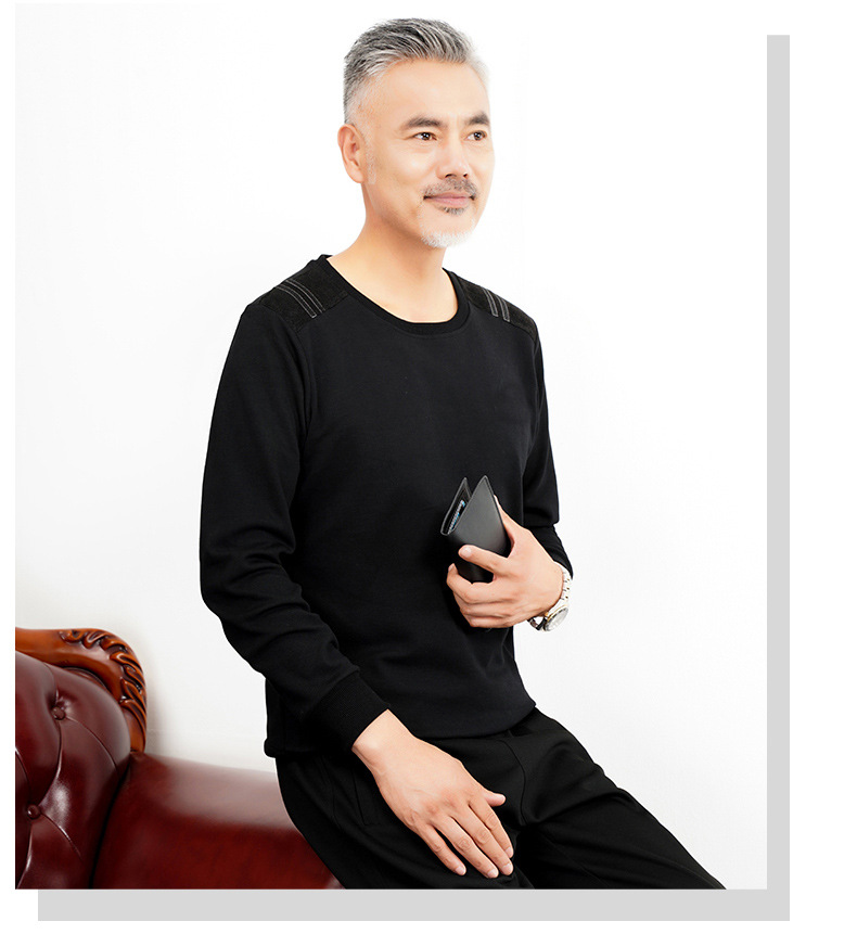 Middle-Aged and Elderly Sweater Suit Men's Coat Cotton Autumn New Daddy Autumn Outfit Middle-Aged Loose Casual Sportswear
