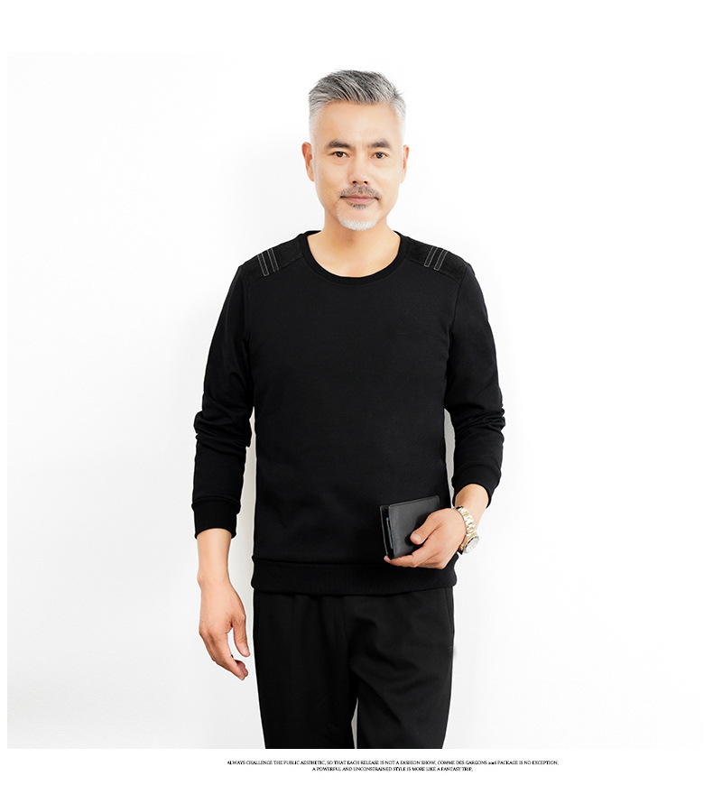 Middle-Aged and Elderly Sweater Suit Men's Coat Cotton Autumn New Daddy Autumn Outfit Middle-Aged Loose Casual Sportswear