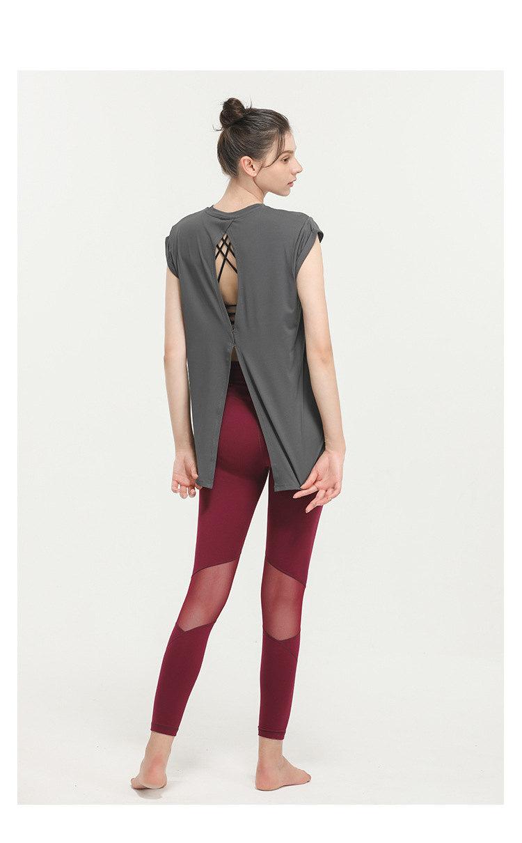 Lulu New Elegant Quick-Drying Sportswear T-shirt Fashion Yoga Clothes Sexy Beauty Back Top Internet Celebrity Workout Clothes Women Lulu New Elegant Quick-Drying Sportswear T-shirt Fashion Yoga Clothes Sexy Beauty Back Top Internet Celebrity Workout Clothes Women