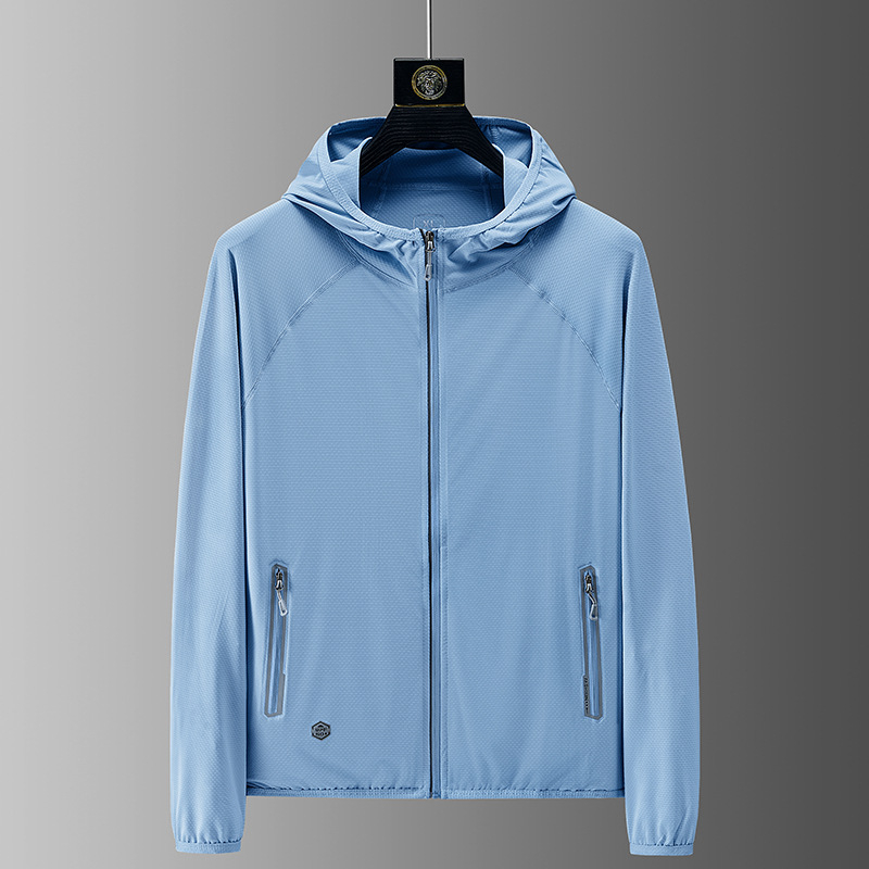 Sun Protection Clothing Men&#039;s Ultra-Thin Breathable Ice Silk Summer Men&#039;s Fishing Sun-Protective Clothing Men&#039;s Skin Windbreaker Women&#039;s Cardigan Coat