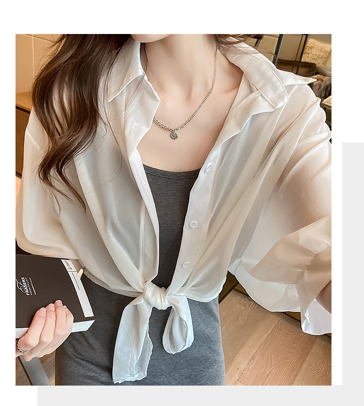 Chiffon Cardigan Outer Wear Women's Spring/Summer Very Fairy Blouse Short Western Style Shirt Chiffon Sun Protection Clothing Small Shawl Outer Wear Chiffon Cardigan Outer Wear Women's Spring/Summer Very Fairy Blouse Short Western Style Shirt Chiffon Sun Protection Clothing Small Shawl Outer Wear