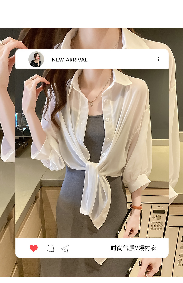 Chiffon Cardigan Outer Wear Women's Spring/Summer Very Fairy Blouse Short Western Style Shirt Chiffon Sun Protection Clothing Small Shawl Outer Wear Chiffon Cardigan Outer Wear Women's Spring/Summer Very Fairy Blouse Short Western Style Shirt Chiffon Sun Protection Clothing Small Shawl Outer Wear
