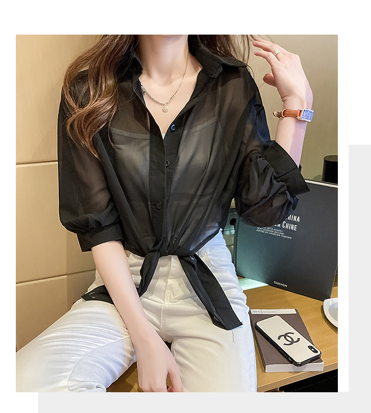 Chiffon Cardigan Outer Wear Women's Spring/Summer Very Fairy Blouse Short Western Style Shirt Chiffon Sun Protection Clothing Small Shawl Outer Wear Chiffon Cardigan Outer Wear Women's Spring/Summer Very Fairy Blouse Short Western Style Shirt Chiffon Sun Protection Clothing Small Shawl Outer Wear