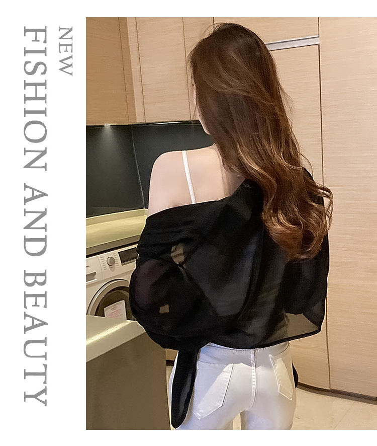 Chiffon Cardigan Outer Wear Women's Spring/Summer Very Fairy Blouse Short Western Style Shirt Chiffon Sun Protection Clothing Small Shawl Outer Wear Chiffon Cardigan Outer Wear Women's Spring/Summer Very Fairy Blouse Short Western Style Shirt Chiffon Sun Protection Clothing Small Shawl Outer Wear