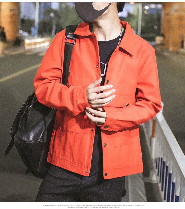 Coat Men's 2021 Spring and Autumn New Korean Style Fashion Brand Casual Jacket Men's Hong Kong Style Cardigan Youth Jacket Men's Clothing