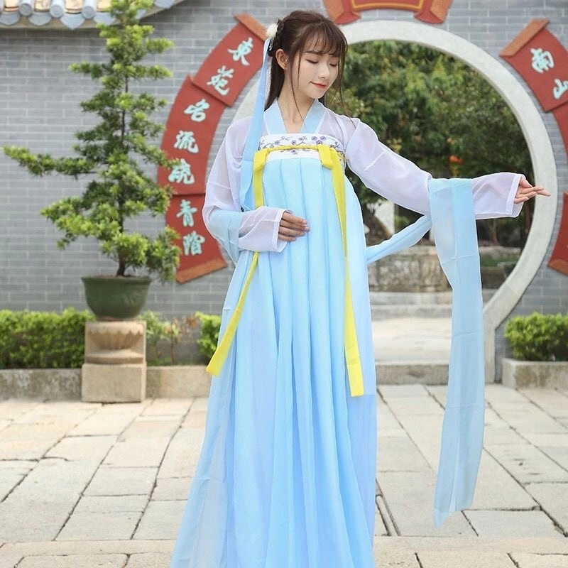 Han Chinese Clothing Women&#039;s Chinese Style Cardigan Chest-High Dress Fairy Flowing Ancient Style Daily Hanfu Super Girl Spring and Autumn
