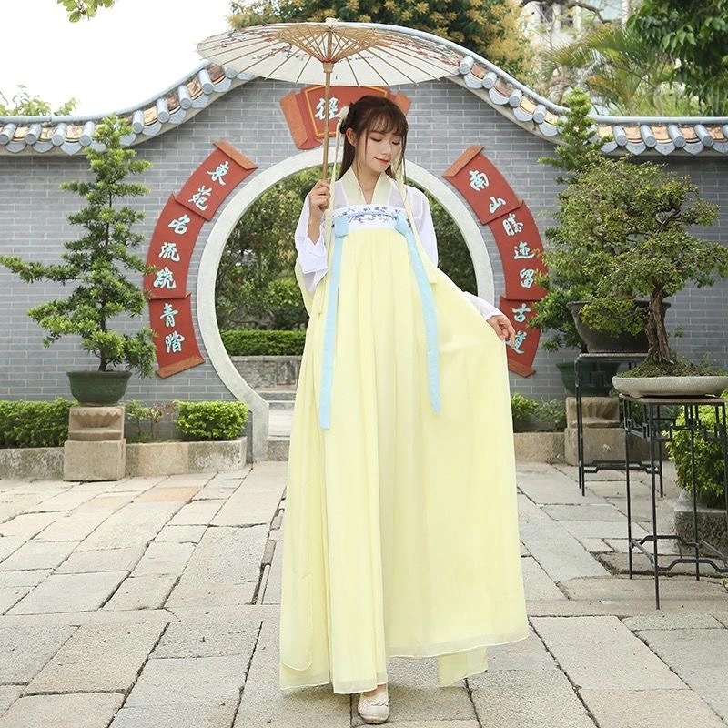 Han Chinese Clothing Women&#039;s Chinese Style Cardigan Chest-High Dress Fairy Flowing Ancient Style Daily Hanfu Super Girl Spring and Autumn