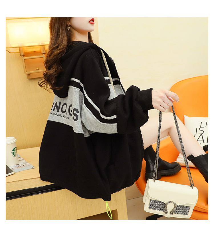 Fleece-Lined Thickened Zipper Sweater Cardigan Women's Korean-Style Loose Fashionable Stylish 2021 New Autumn and Winter Large Size Coat Fleece-Lined Thickened Zipper Sweater Cardigan Women's Korean-Style Loose Fashionable Stylish 2021 New Autumn and Winter Large Size Coat