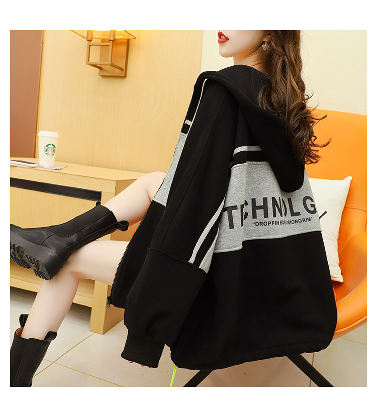 Fleece-Lined Thickened Zipper Sweater Cardigan Women's Korean-Style Loose Fashionable Stylish 2021 New Autumn and Winter Large Size Coat Fleece-Lined Thickened Zipper Sweater Cardigan Women's Korean-Style Loose Fashionable Stylish 2021 New Autumn and Winter Large Size Coat