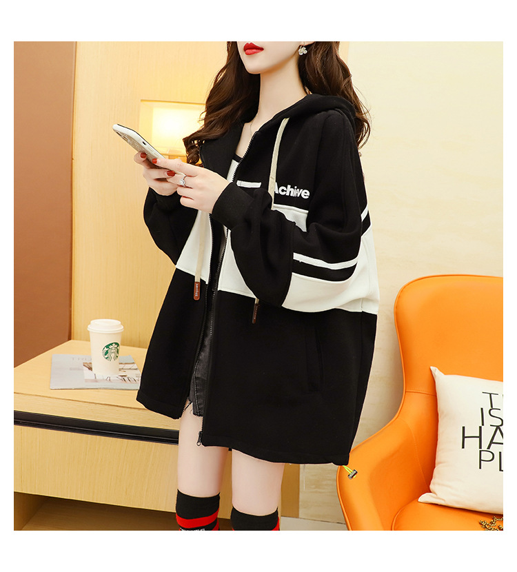 Fleece-Lined Thickened Zipper Sweater Cardigan Women's Korean-Style Loose Fashionable Stylish 2021 New Autumn and Winter Large Size Coat Fleece-Lined Thickened Zipper Sweater Cardigan Women's Korean-Style Loose Fashionable Stylish 2021 New Autumn and Winter Large Size Coat