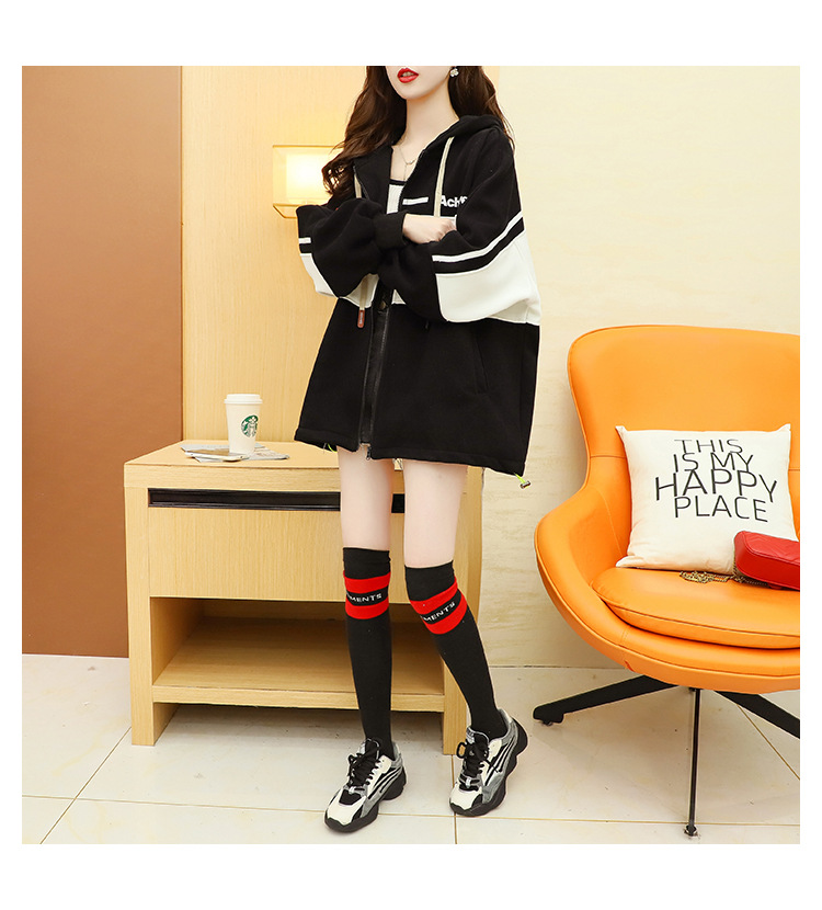 Fleece-Lined Thickened Zipper Sweater Cardigan Women's Korean-Style Loose Fashionable Stylish 2021 New Autumn and Winter Large Size Coat Fleece-Lined Thickened Zipper Sweater Cardigan Women's Korean-Style Loose Fashionable Stylish 2021 New Autumn and Winter Large Size Coat