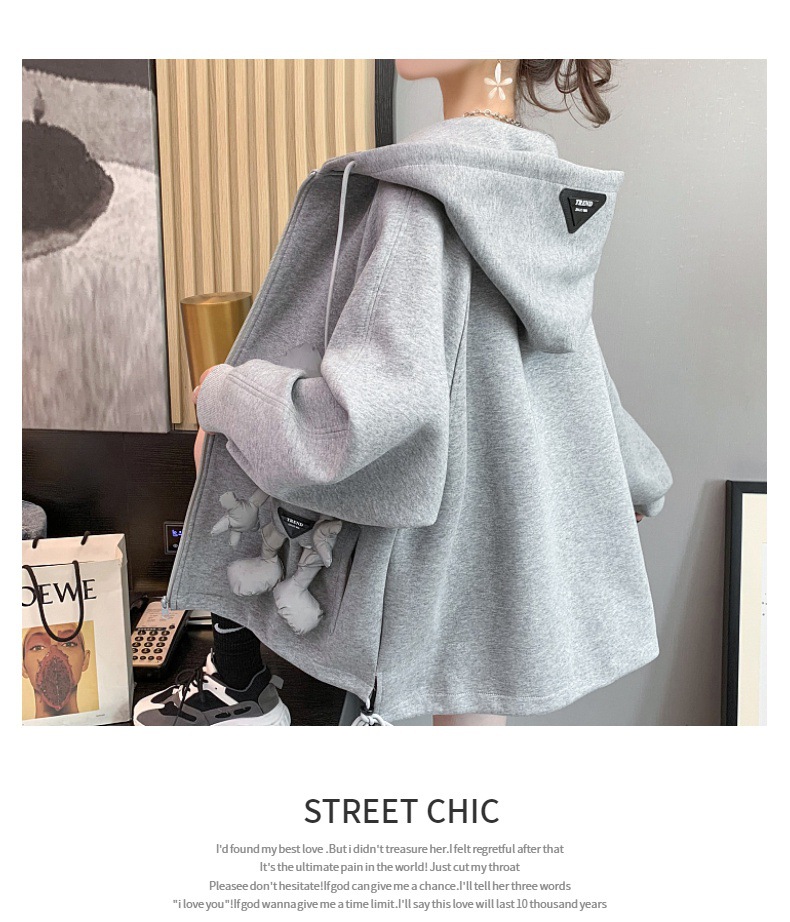 Casual Sweatshirt Women's Spring and Autumn 2021 New Autumn Loose Western Style Youthful-Looking Idle Style Cardigan Top Coat Casual Sweatshirt Women's Spring and Autumn 2021 New Autumn Loose Western Style Youthful-Looking Idle Style Cardigan Top Coat