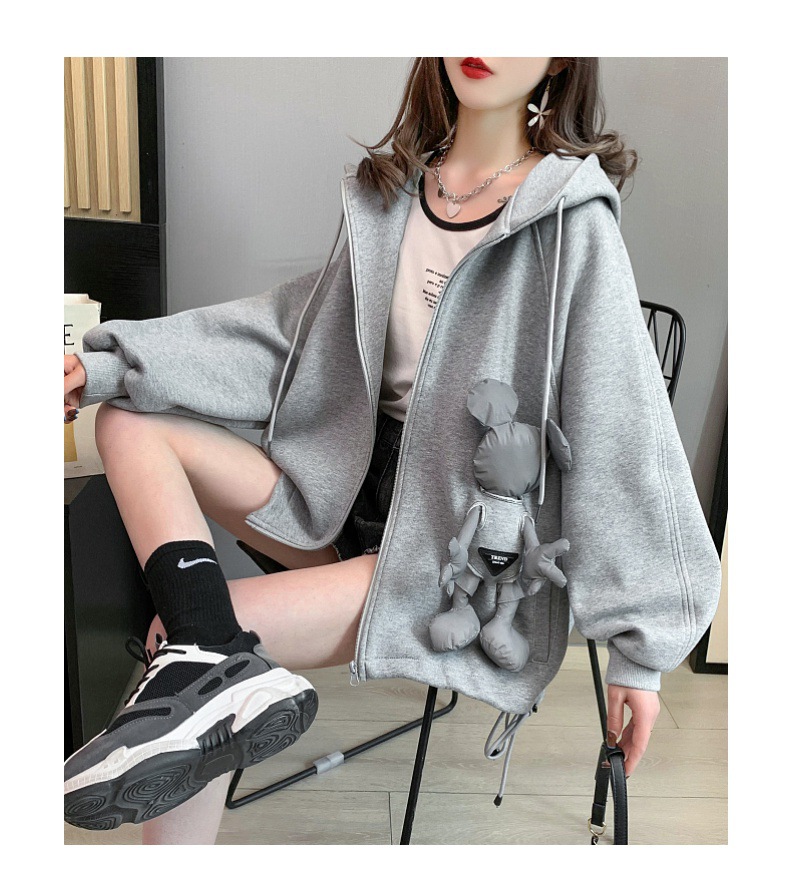 Casual Sweatshirt Women's Spring and Autumn 2021 New Autumn Loose Western Style Youthful-Looking Idle Style Cardigan Top Coat Casual Sweatshirt Women's Spring and Autumn 2021 New Autumn Loose Western Style Youthful-Looking Idle Style Cardigan Top Coat
