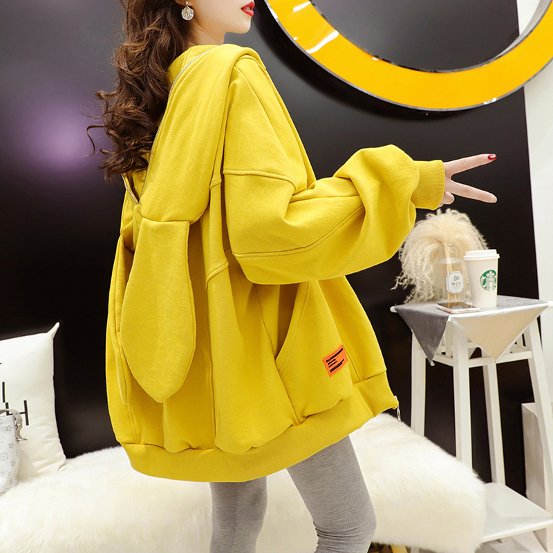 Hooded Sweater Cardigan Women&#039;s New Autumn Western Style Youthful-Looking Korean Style Loose Casual Spring and Autumn Thin Coat