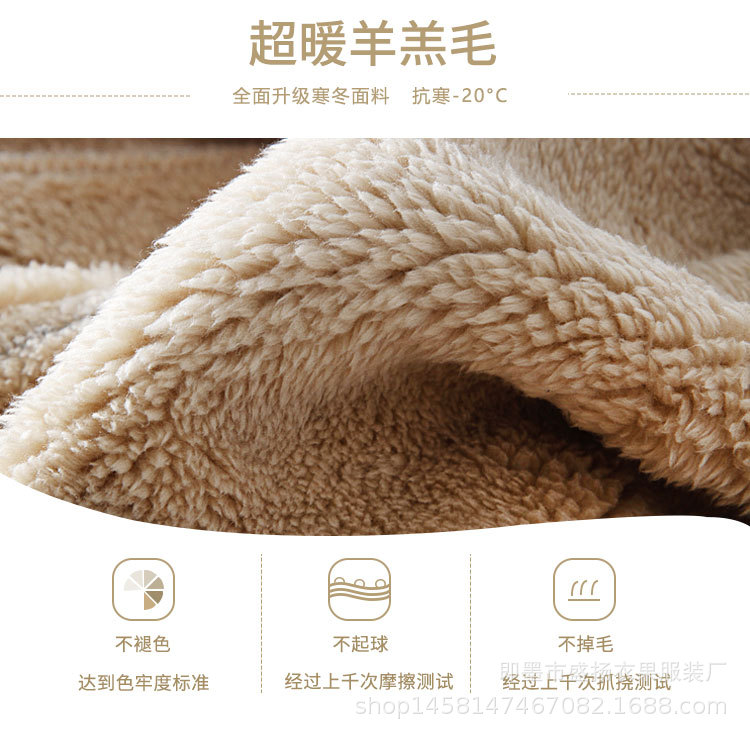 Velvet Padded Thickened Sweater Women's Autumn and Winter New Loose plus Size Zipper Warm Top Lambswool Hooded Coat Cardigan
