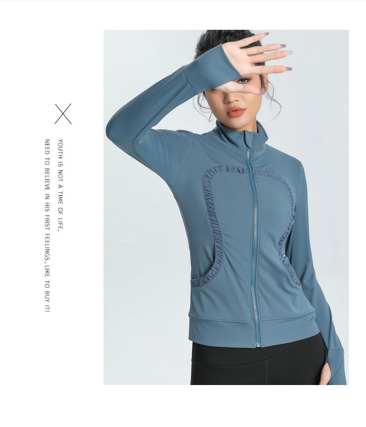 Lulu Cross-Border Same Style Nude Feel Sports Slim-Fitting Coat Stretch Slim-Fit Yoga Wear Fitness Running Women's Stand Collar Cardigan Lulu Cross-Border Same Style Nude Feel Sports Slim-Fitting Coat Stretch Slim-Fit Yoga Wear Fitness Running Women's Stand Collar Cardigan